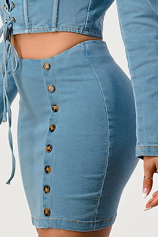 CVF Denim Bae Set