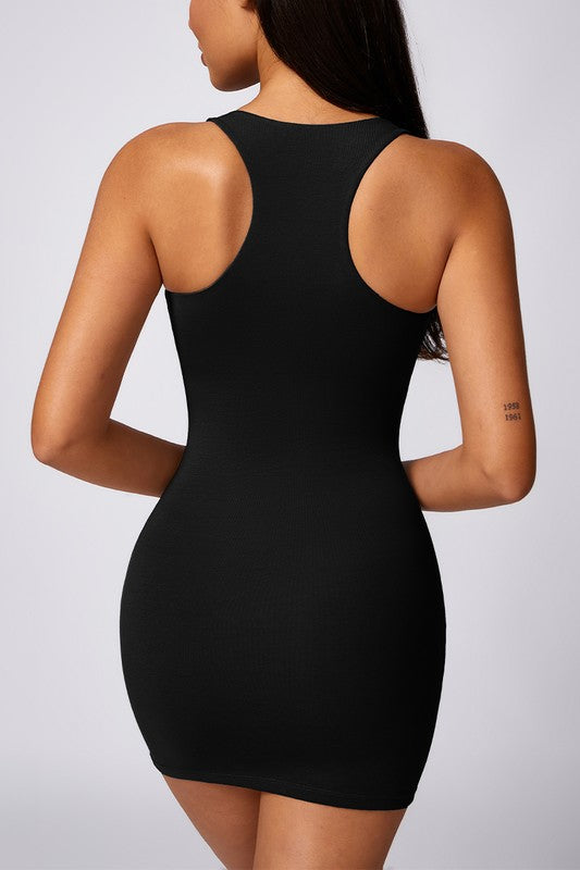 slim skinny hip wrap dress