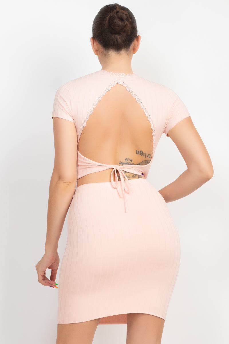Peachy Two Piece Skirt Set