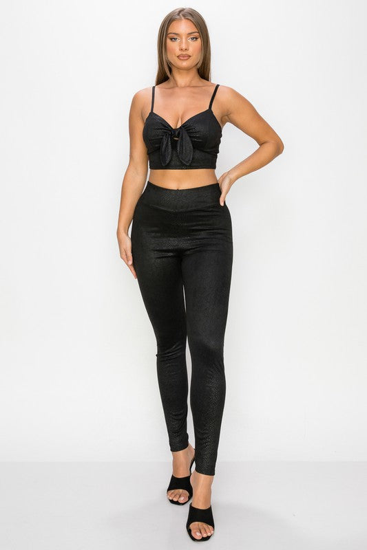 Black Leopard Print Set