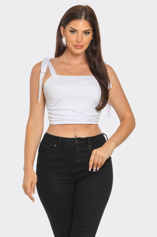 Bow Strap Crop Top