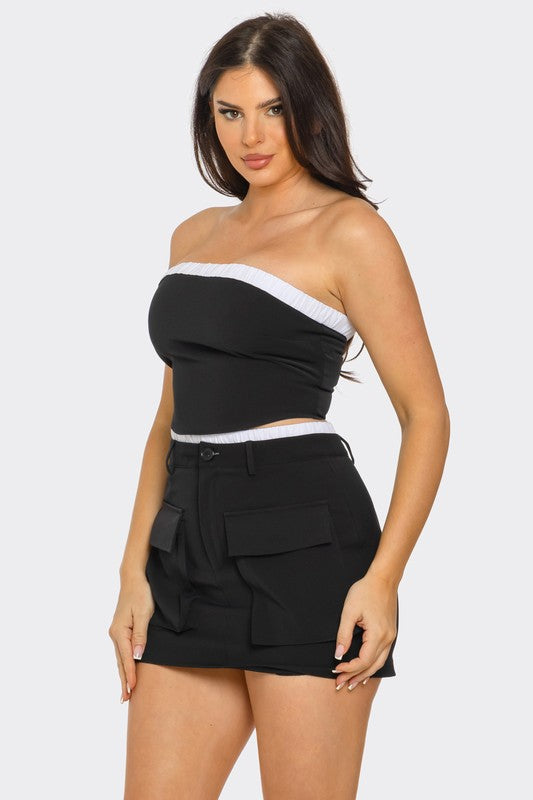 Tube Top & Mini Skirt Set
