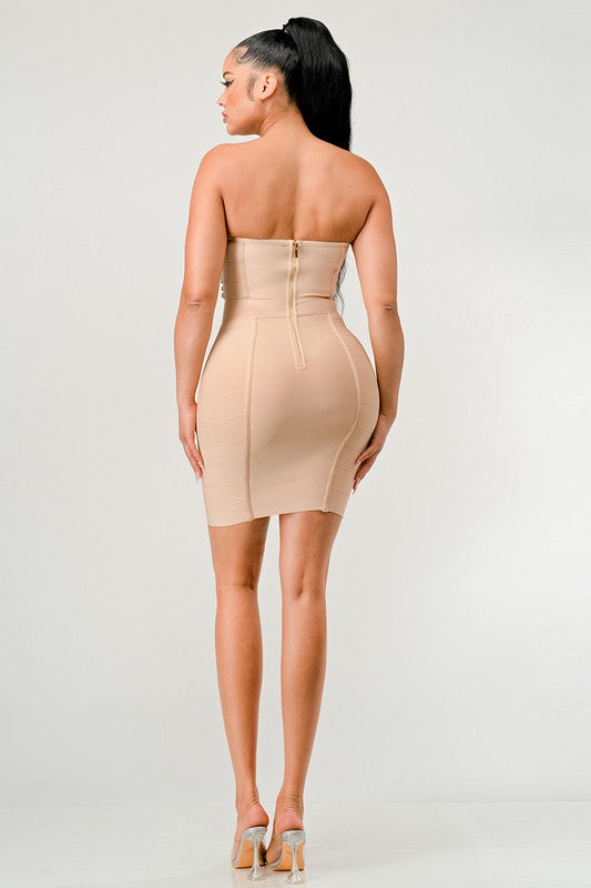 V. Nude Bandage Dress