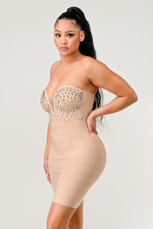 V. Nude Bandage Dress