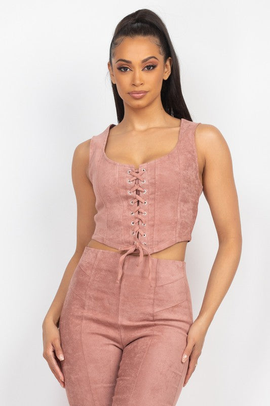 Dusty Rose Suede Set