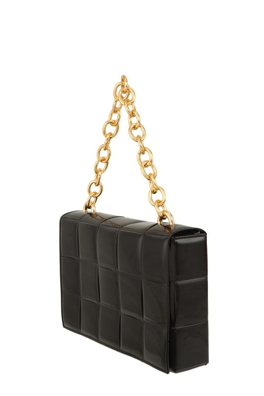 Square Shaped Chain Crossbody Jelly Bag