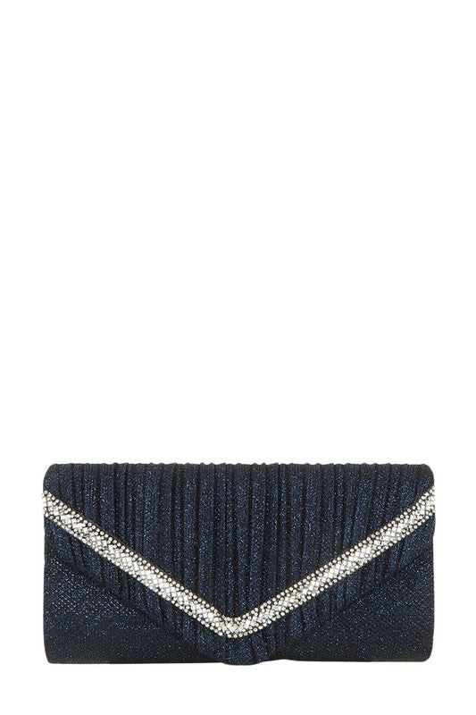 Glitter Pleated Crossbody Bag