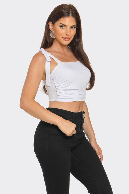 Bow Strap Crop Top