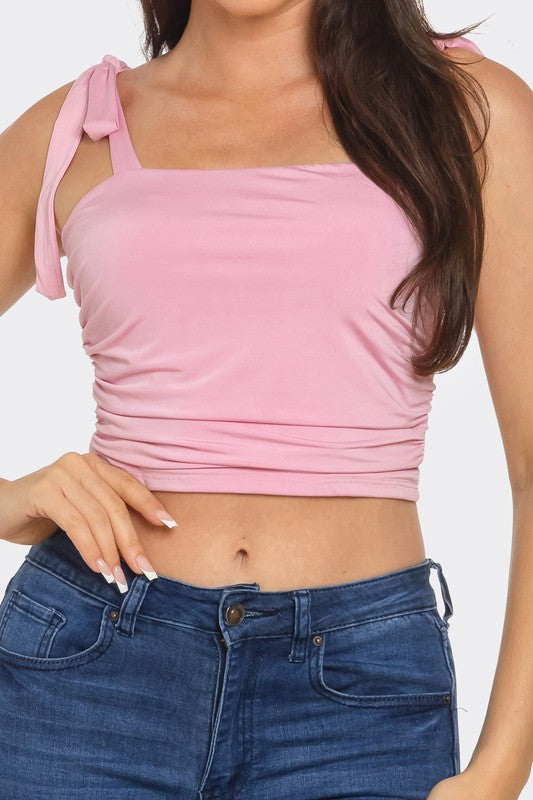 Bow Strap Crop Top