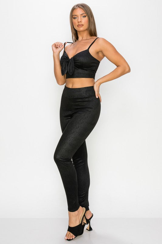 Black Leopard Print Set