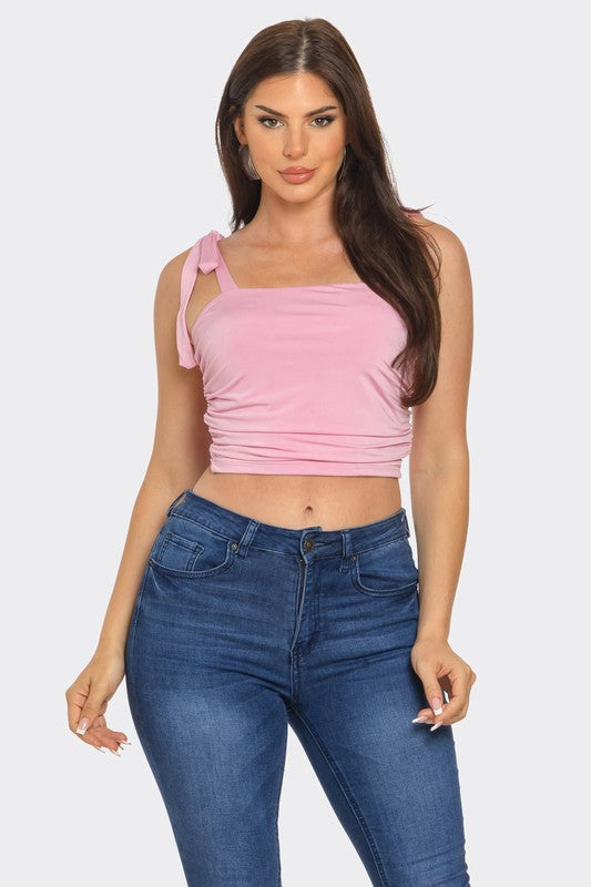Bow Strap Crop Top