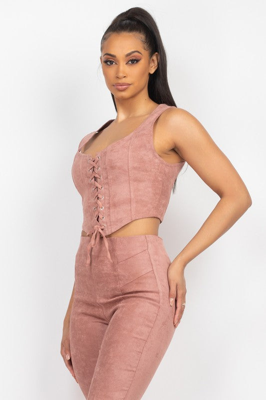 Dusty Rose Suede Set