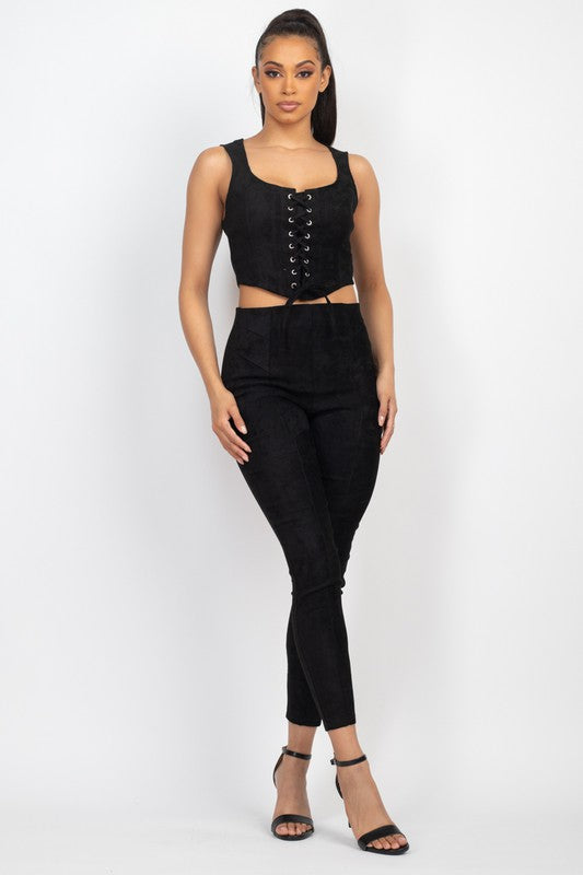 Black Suede Set