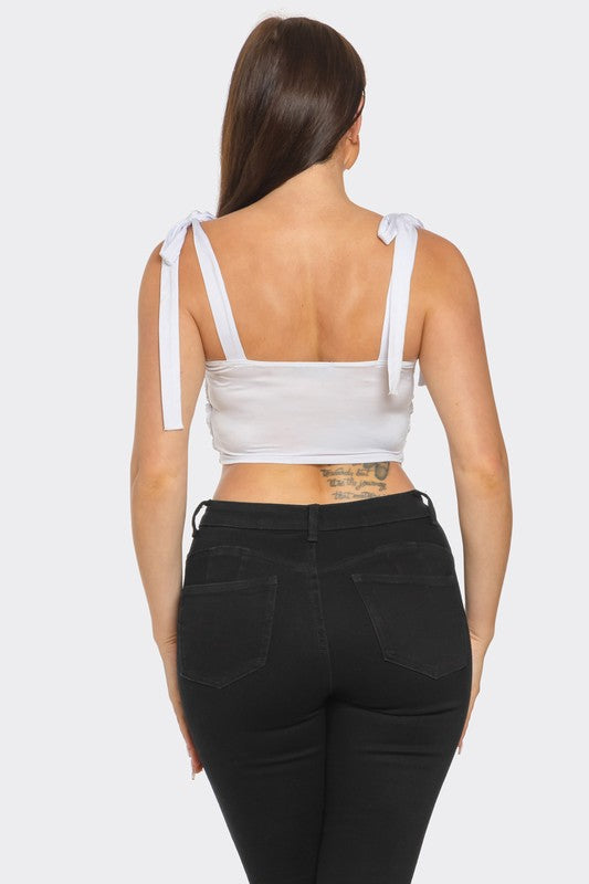 Bow Strap Crop Top