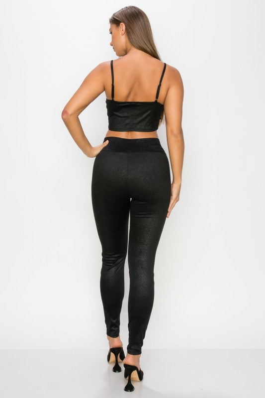 Black Leopard Print Set