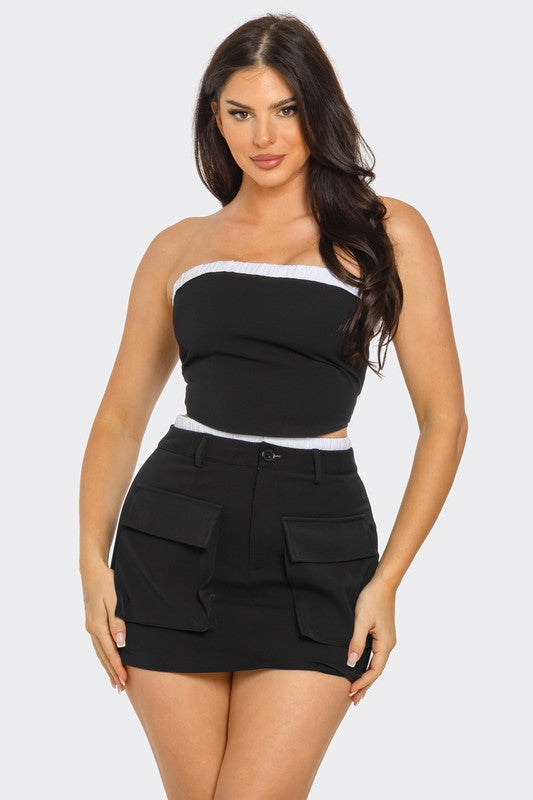 Tube Top & Mini Skirt Set