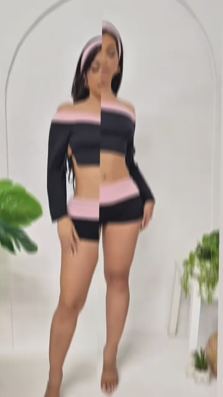 Pilate Princess: 3 Piece Black & Pink Set